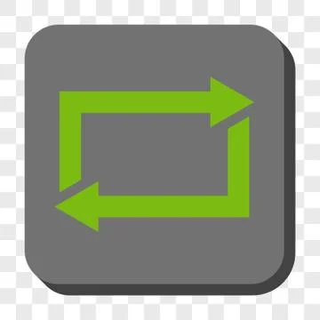 Exchange Arrows Rounded Square Button Stock Illustration