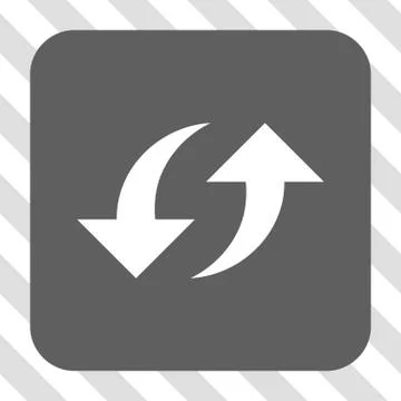 Exchange Arrows Rounded Square Button 스톡 일러스트