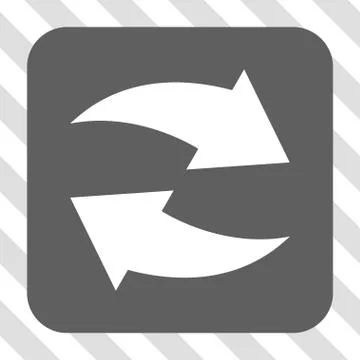 Exchange Arrows Rounded Square Button Illustrazione stock