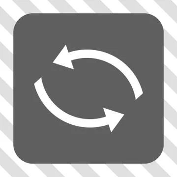 Exchange Arrows Rounded Square Button Illustrazione stock