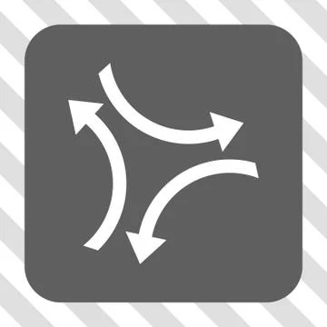 Exchange Arrows Rounded Square Button Stock Illustration