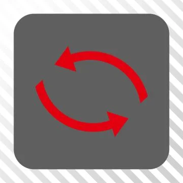 Exchange Arrows Rounded Square Button Illustrazione stock