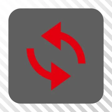 Exchange Arrows Rounded Square Button 스톡 일러스트