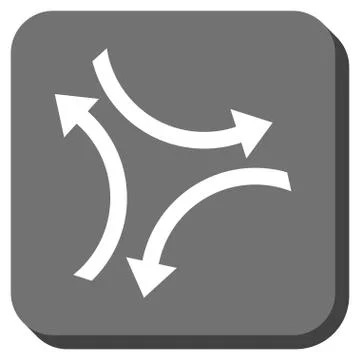 Exchange Arrows Rounded Square Glyph Icon Stock Illustration