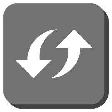 Exchange Arrows Rounded Square Vector Icon Stock Illustration