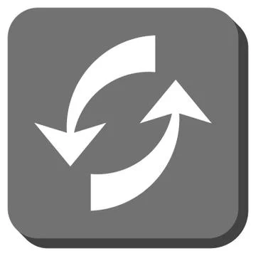 Exchange Arrows Rounded Square Vector Icon Stock Illustration
