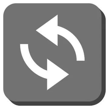 Exchange Arrows Rounded Square Vector Icon Stock Illustration