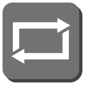 Exchange Arrows Rounded Square Vector Icon Stock Illustration