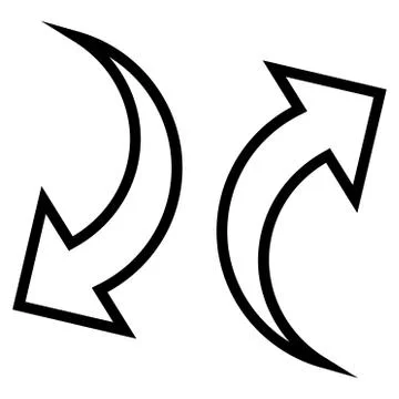 Exchange Arrows Thin Line Vector Icon Illustrazione stock