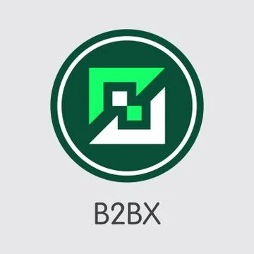 Exchange - B2bx Copy. The Crypto Coins or Cryptocurrency Logo. Stock Illustration