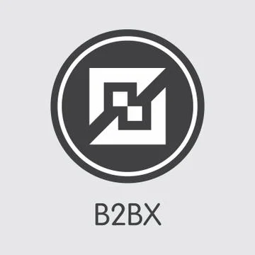 Exchange - B2bx. The Crypto Coins or Cryptocurrency Logo. Ilustração Stock
