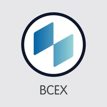 Exchange - Bcex. The Crypto Coins or Cryptocurrency Logo. Stock Illustration