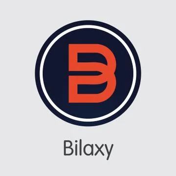 Exchange - Bilaxy Copy. The Crypto Coins or Cryptocurrency Logo. Ilustração Stock