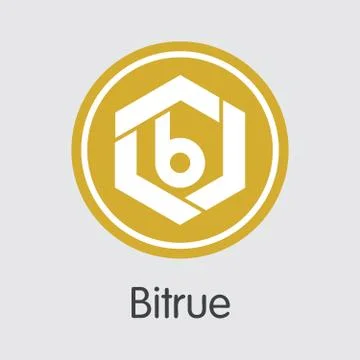 Exchange - Bitrue Copy. The Crypto Coins or Cryptocurrency Logo. Stock Illustration