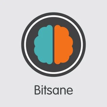 Exchange - Bitsane Copy. The Crypto Coins or Cryptocurrency Logo Stock Illustration