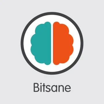 Exchange - Bitsane. The Crypto Coins or Cryptocurrency Logo. Stock Illustration