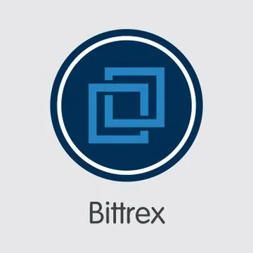 Exchange - Bittrex. The Crypto Coins or Cryptocurrency Logo. Stock Illustration