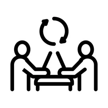 Exchange of computer experience icon vector outline illustration イラスト素材