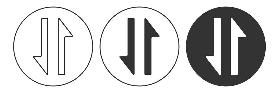 Exchange data icon. Transfer arrow symbol. Sign double pointer vector. イラスト素材