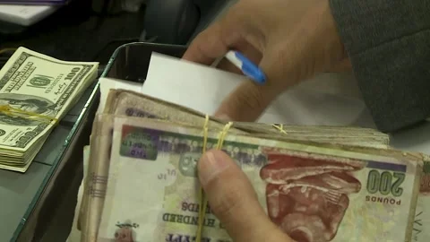 Exchange EGP to Dollar Stock Footage 252225678