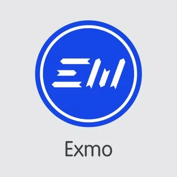 Exchange - Exmo. The Crypto Coins or Cryptocurrency Logo. Ilustração Stock