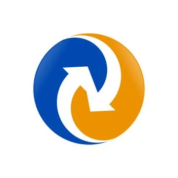 Exchange Flow Connection Circle Symbol Design Stock Illustration