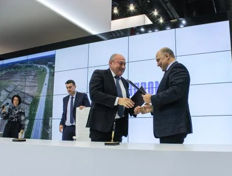 Exchange folders at the table. Stock Photos
