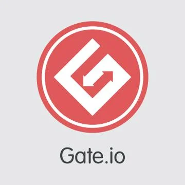 Exchange - Gateio Copy. The Crypto Coins or Cryptocurrency Logo. Ilustração Stock