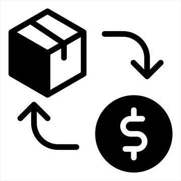 Exchange glyph icon vector illustration isolated on white background Stock Illustration