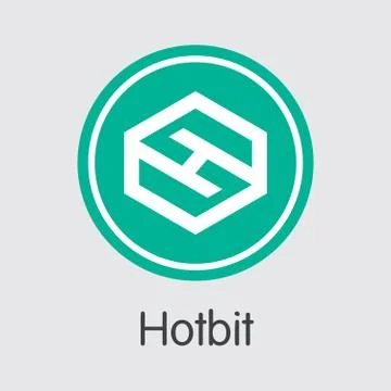 Exchange - Hotbit. The Crypto Coins or Cryptocurrency Logo. Stock Illustration