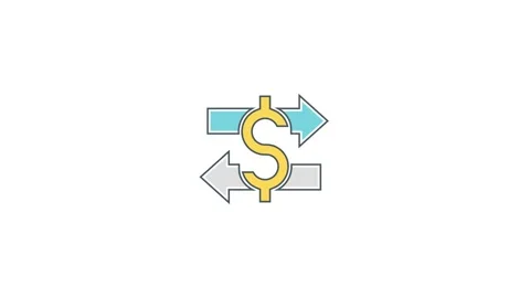 Exchange icon animation for video motion graphics Stock Footage 162734464