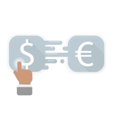 Exchange icon flat design. Trendy style for graphic design, Web site, social Stock Illustration