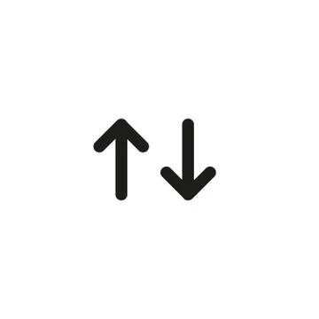 Exchange icon in flat style white background. . Stock Illustration