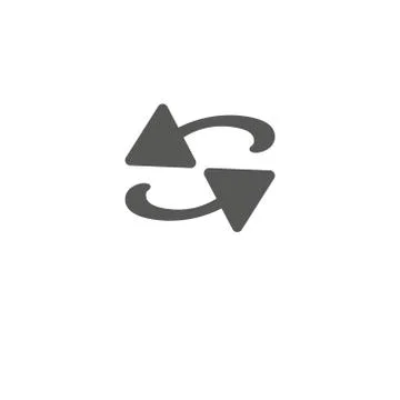 Exchange icon in flat style white background. . Stock Illustration