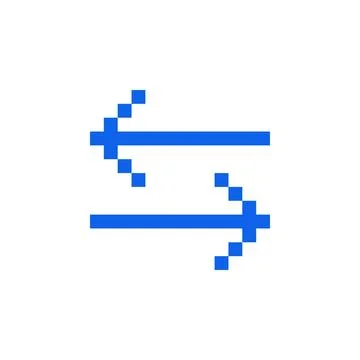 Exchange Icon Pixel Stock Illustration