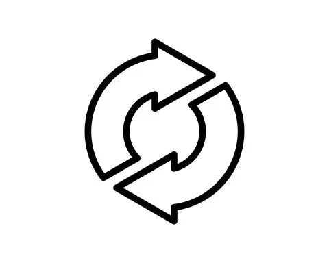 Exchange icon in trendy flat style. Reverse symbol for your web site design,  Stock Illustration