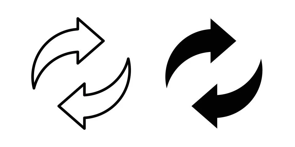 Exchange icon vector symbol graphics Stock Illustration