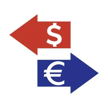 Exchange icon on white background. Illustrazione stock