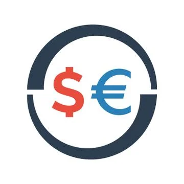 Exchange icon on white background. Stock Illustration