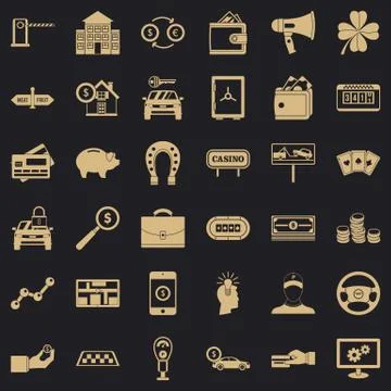 Exchange icons set, simple style イラスト素材