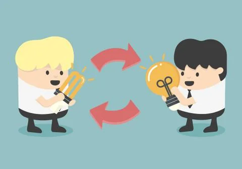 Exchange Ideas Stock Illustration