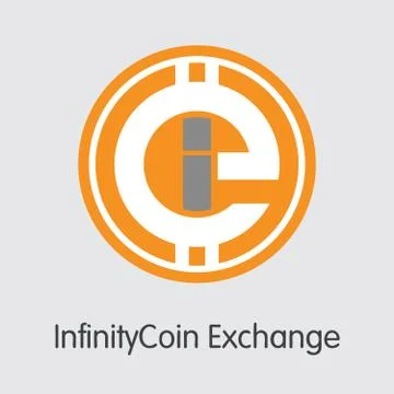 Exchange - Infinitycoin Copy. The Crypto Coins or Cryptocurrency Ilustração Stock
