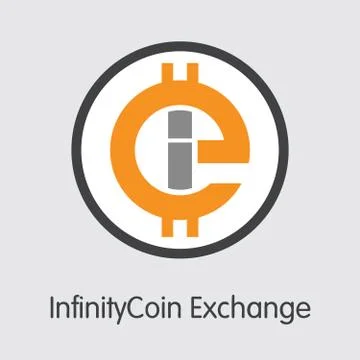 Exchange - Infinitycoin. The Crypto Coins or Cryptocurrency Logo Ilustração Stock