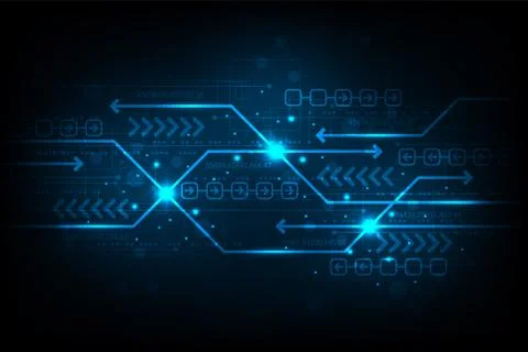 The exchange of information in digital. Stock-Illustration