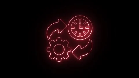 Exchange Isolated on Black Background Neon Trade Transfer Animation Stock Footage 328106566