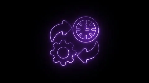 Exchange Isolated on Black Background Neon Trade Transfer Animation Video stock 328106575
