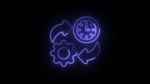 Exchange Isolated on Black Background Neon Trade Transfer Animation Stock-Footage 328106598