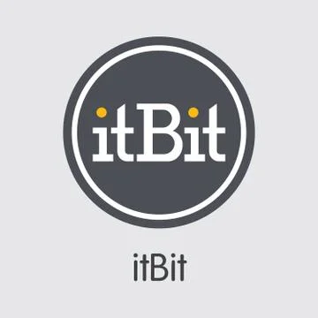 Exchange - Itbit. The Crypto Coins or Cryptocurrency Logo. Stock Illustration