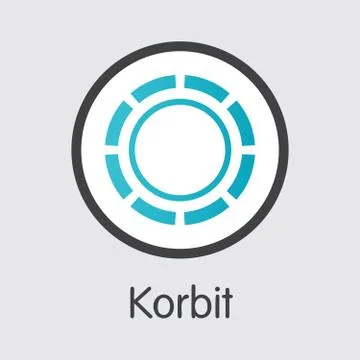 Exchange - Korbit Copy. The Crypto Coins or Cryptocurrency Logo. Ilustração Stock