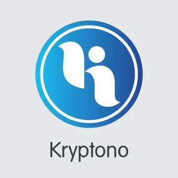 Exchange - Kryptono Copy. The Crypto Coins or Cryptocurrency Log Ilustração Stock
